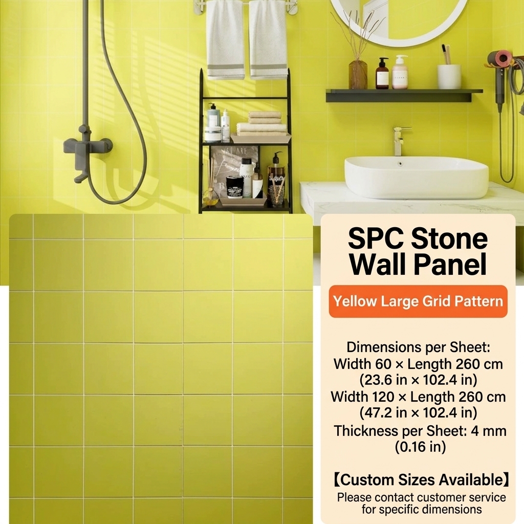 Spc stone-crystal wall panel-yellow large grid-same style as hot
