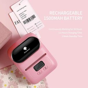 Phomemo m110 qr impressora de código, etiqueta, 203dpi, sem fio, foto portátil, adesivo térmico direto, para ios e android