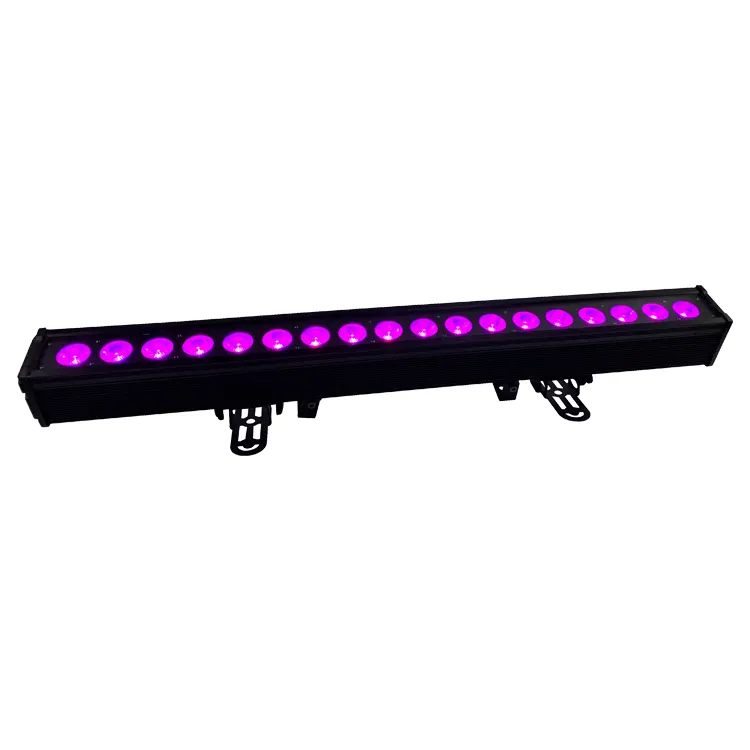 야외 방수 18x10W DMX RGBWA + UV 6 1 픽셀 LED 벽 세탁기 조명 파티