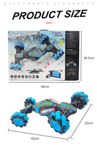 HOSHI รถบังคับการแสดงความสามารถ RC 4WD,ของเล่นรถดริฟท์บังคับวิทยุพร้อมไฟ LED ระบบเซ็นเซอร์ท่าทางปรับรูปร่างได้ - Product Image 3