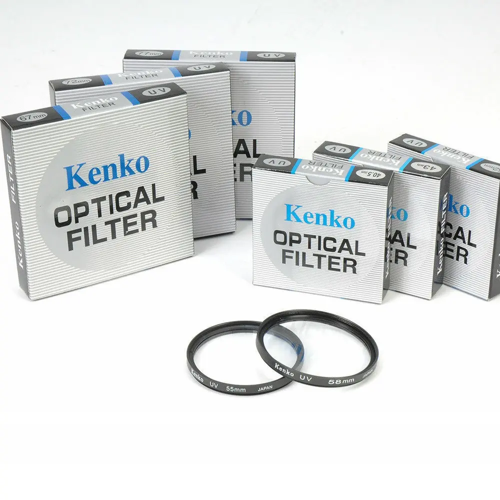 Kenko UV 필터 filtro filtre 49mm 52mm 55mm 58mm 62mm 67mm 72mm 77mm 82mm Lente 보호 도매 캐논 소니 DSLR