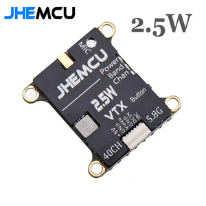 JHEMCU 2.5W VTX 5.8G 40CH可调FPV发射器4k内置麦克风散热器，适用于2-6s 30x 30mm毫米遥控飞机远程 - Product Image 3