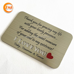 Romantic Anniversary Valentines Day I Love You Souvenir Metal <strong>Gift</strong> Card - Product Image 6