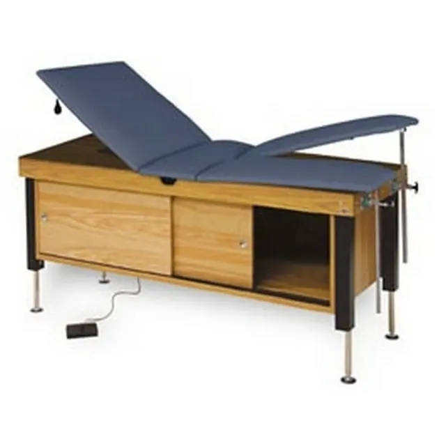 Lit de Table médical électrique moderne réglable d'hôpital avec armoires de rangement, lit de canapé d'examen de clinique