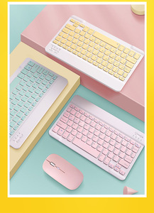 Mini teclado inalámbrico Bluetooths y combos de ratón, juego de teclado, Teclado Klavye para ordenador portátil recargable, teléfono, tableta, Android - Product Image 2