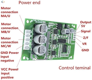 DC 12V-36V 500W motore Brushless modulo Controller di controllo PWM scheda Driver BLDC bilanciata - Product Image 2