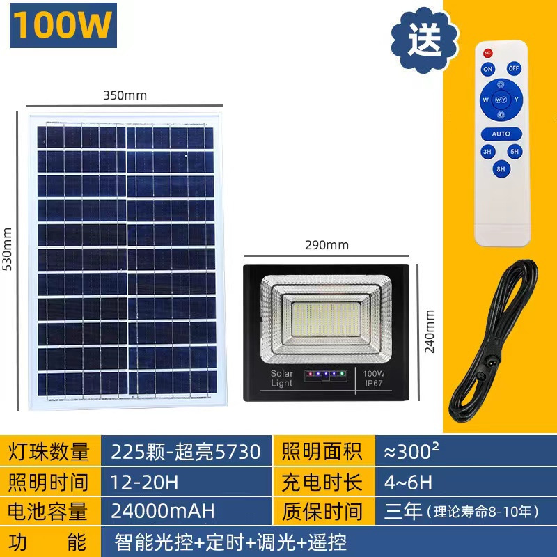 Guscio in alluminio da 100 W (linea di prolunga da 5 m)