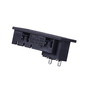C8 2ピン男性用インレットブルーインジケータロッカースイッチAC電源ソケット2コンセント付き産業用途IEC320標準 - Product Image 3