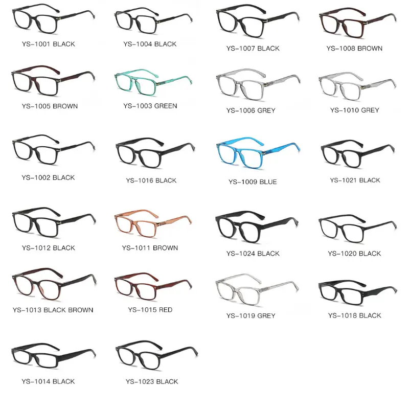 1001หลายรุ่น TR กรอบสีที่กำหนดเองผู้ผลิตขายส่งผู้ชายผู้หญิงแก้ไขแว่นตาที่มีความยืดหยุ่นแว่นอ่านหนังสือ