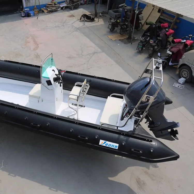 Sườn 680 Hypalon Chất Liệu Sợi Thủy Tinh Thân Inflatable Câu Cá Cabin Thuyền