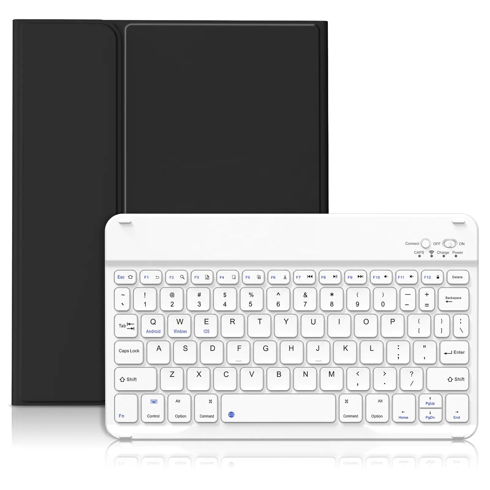 Capa traseira TPU macia com teclado bluetooth magneticamente destacável para iPad Air 5ª geração (2022)