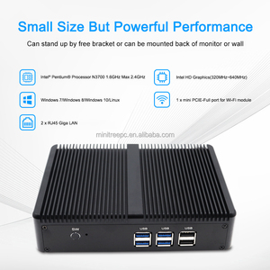 Intel N3160 N3150 J3160 Lüfter loser Mini-PC Quad Core Kleiner Desktop-PC 2 * Lans 2 * HD HTPC Pfsense Router Öffnen Sie den VPN-Barebone-Computer - Product Image 3