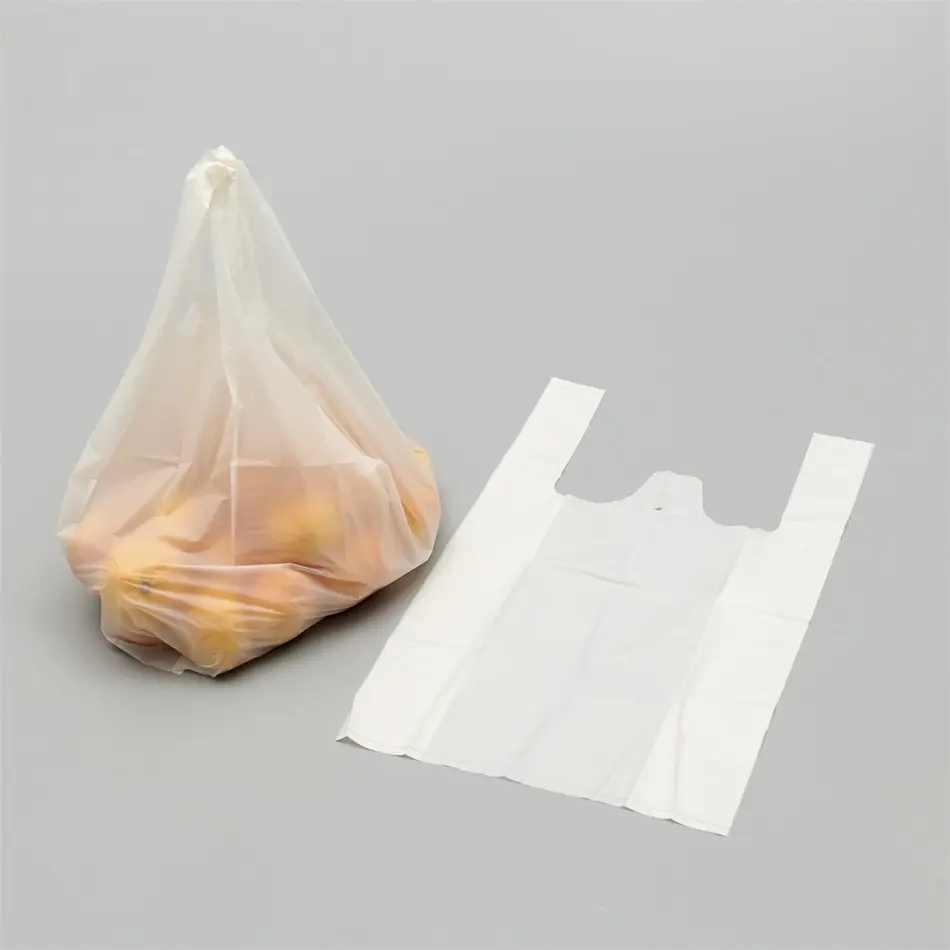 卸売100% 生分解性キャリーバッグ非プラスチックコンビニエンスストアショッピングバイオバッグ