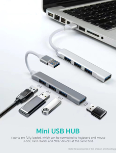 Computer externer USB-Adapter 4 Anschlüsse USB3.0 5 Gbit/s USB2.0 480 Mbit/s USB-A zu USB-Hub-Kombination - Product Image 6