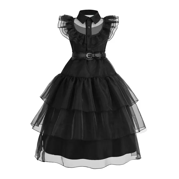 Gonna in pizzo nero Vintage Costume da donna per il Costume da festa Cosplay di Halloween