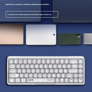 Lofree 1% para tableta de escritorio de oficina RGB retroiluminado inalámbrico USB y virtual para Bluetooth modo Dual Teclado mecánico transparente - Product Image 2
