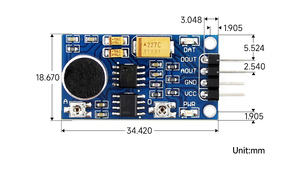 LM386 sensore sonoro, rilevatore di suoni, compatibile con Arduino - Product Image 6