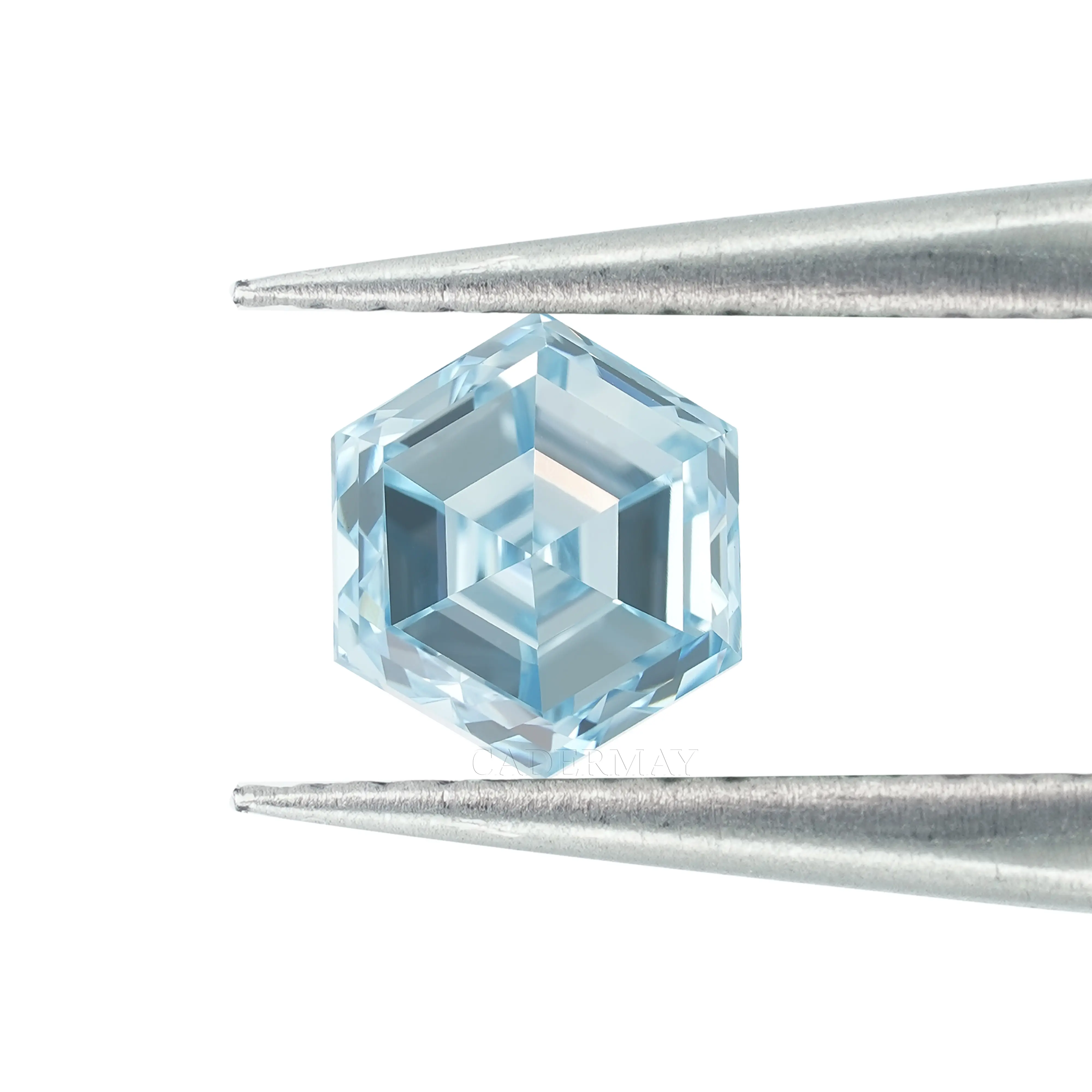 Cadermay HPHT Fancy Intense Blue/Fancy Blue 1ct VS1/VVS1clarity Diamante suelto hexagonal cultivado en laboratorio con certificado GEMID