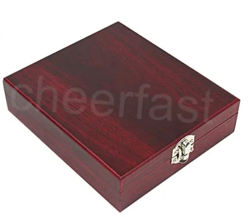 Personalizza scatola in MDF rosso 16,8*14,8*4,9 cm