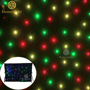 Звездная ночь двойной огнеупорный вельвет со DMX512 управление LED RGB 3 в 1 звезда шторы вечерние Show для ночных клубов и украшения