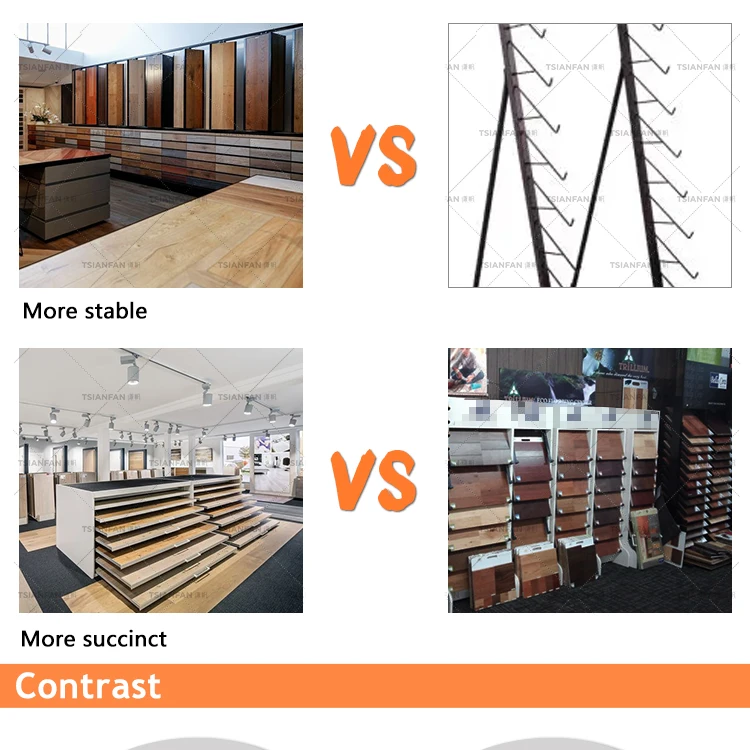 Quality Custom Display Floor Holder Turning-Page Wood Flooring Rack Tile Showroom Exhibition Laminate Parquet Wooden Floor Stand