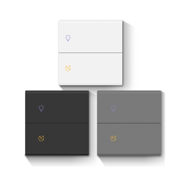 Zigbee matière plastique 2 gang