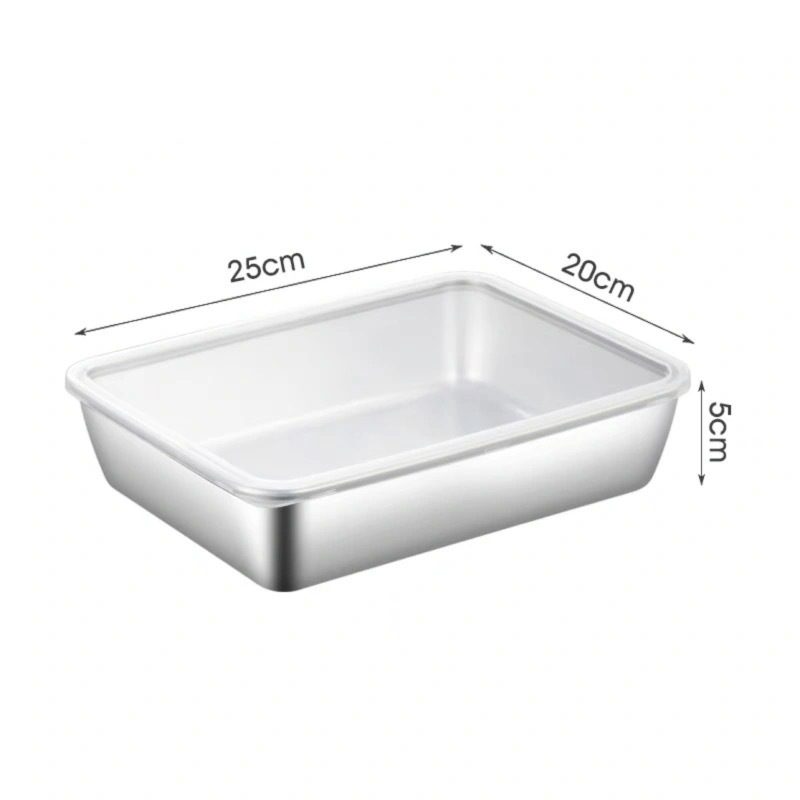 silver 25*20*5 cm with lid