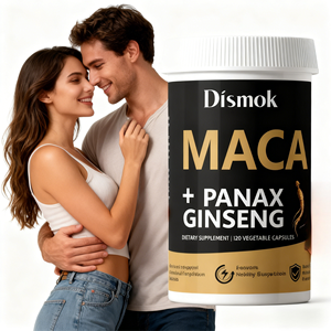 GMP-gecertificeerd zwart maca- en ginsengextract 500 mg | 120 tabletten voor energie, uithoudingsvermogen, vitaliteit en immuunondersteuning bij volwassen mannen - Product Image 1