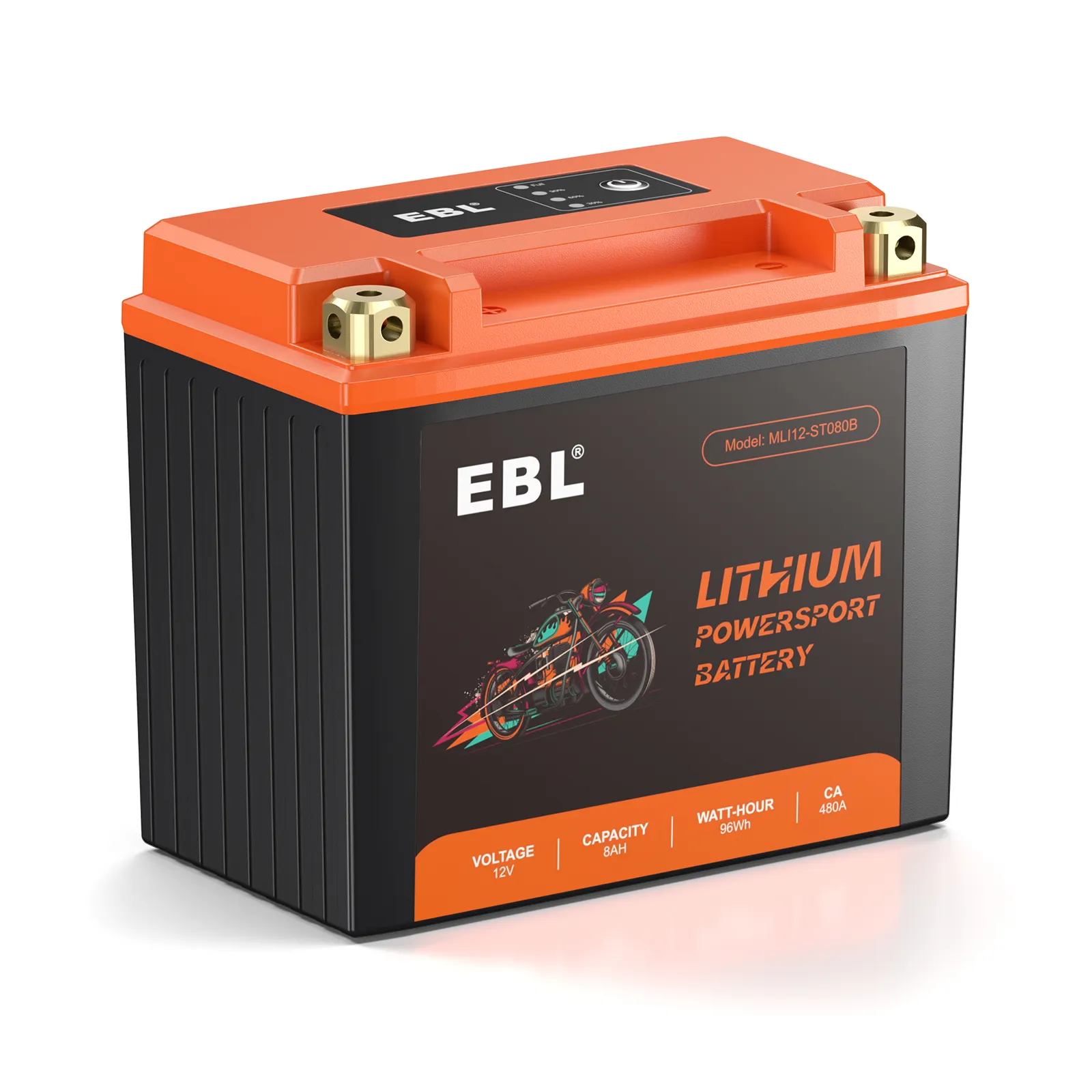 8ah Vervanging Oplaadbare Motor Batterij Lifepo4 Motorfiets Lithium 12V Elektrische Motorfiets Batterij