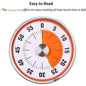 GU timer da cucina da 60 minuti timer analogico visivo con allarme conto alla rovescia meccanico per riunioni in aula di studio per bambini - Product Image 2