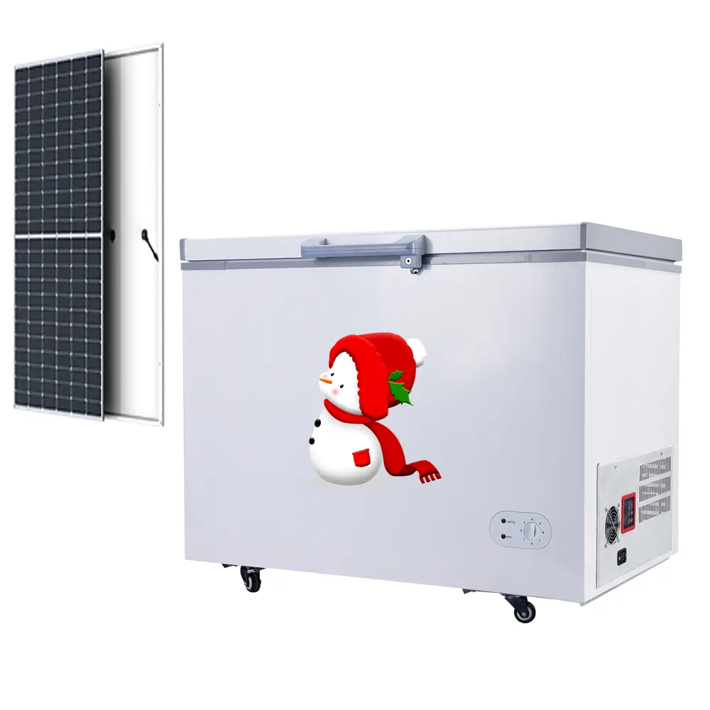 Congelador profundo de pecho de alta calidad, 258 litros, tapa única, puerta abierta, funciona con energía solar DC 12 24V, el congelador es la mejor opción para usted