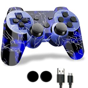 Gamepad inalámbrico recargable mejorado con controlador de Joystick de choque de retroalimentación de vibración para juegos de PS3 y PC - Product Image 2