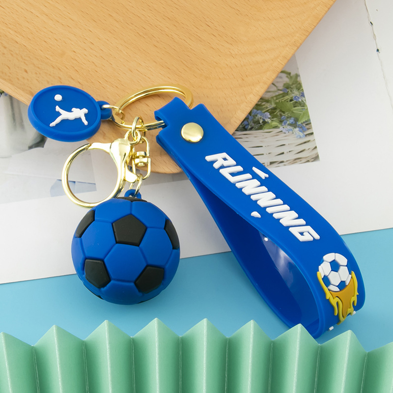 Soft rubber football - blue