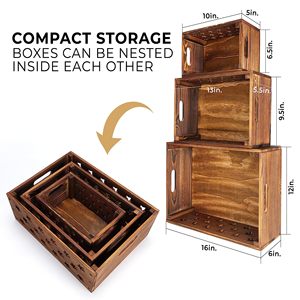 Декоративные деревянные ящики для хранения - Product Image 2