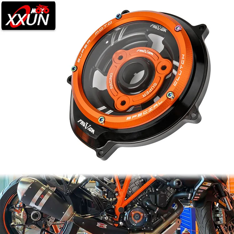 XXUN قطع الغيار للدرجة النارية سباق واضح غطاء القابض الجانب حامي ل KTM 1050 1090 1190 1290 مغامرة Superduke R GT 2014-2020