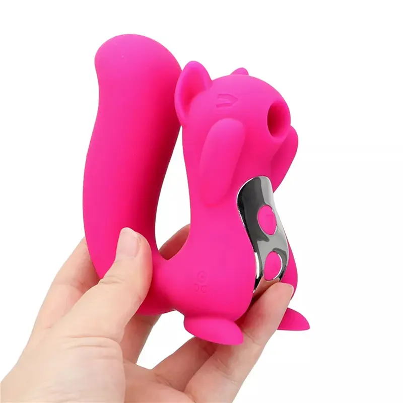 Drop Shipping hayvan sincap şekilli 10 modu su geçirmez meme vajina G Spot Clit seks oyuncakları klitoral sucking kadınlar vibratör