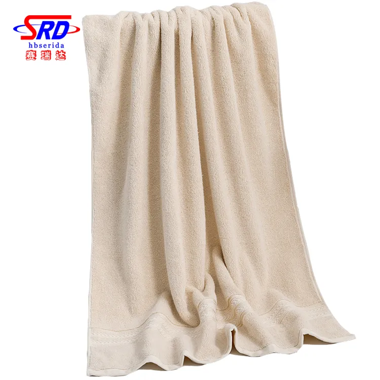 ชุดผ้าขนหนูอาบน้ำสำหรับโรงแรมขนาด70X140ซม. 400ก. สีขาวผลิตจากโรงงานจีน