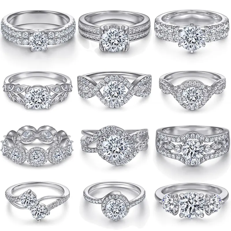 Серебряные обручальные кольца, ювелирные изделия, женские свадебные кольца из стерлингового серебра 925 пробы с родиевым покрытием без потускнения