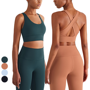 Sutyen dolgu özel düz spor Stringer yelek inşa ile yüksek mukavemetli bayanlar egzersiz Yoga Tank Top - Product Image 1