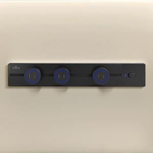 Surface Wall <strong>Mounted</strong> Rail Socket 110V-220V Movable Electric Extension Rail Socket <strong>UK</strong>/EU/US/FR Plug Adaptor Track Socket with USB - Product Image 1