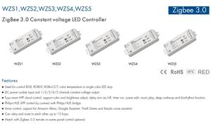 WZS5 ZIGBEE-PWM 5CH * 3A 12-24VDC Zigbee CCT CV светодиодные полосы управления - Product Image 5