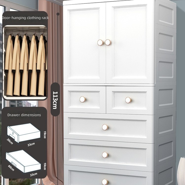 65cm wide clothes-drying drawer-5 tiers-white