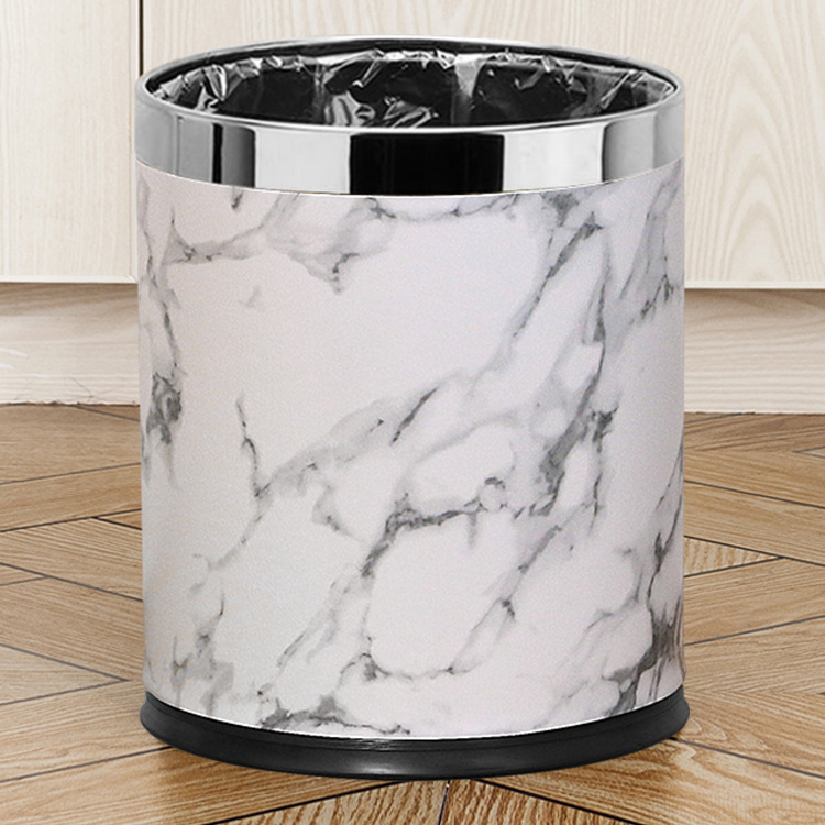 White marble with silver ring