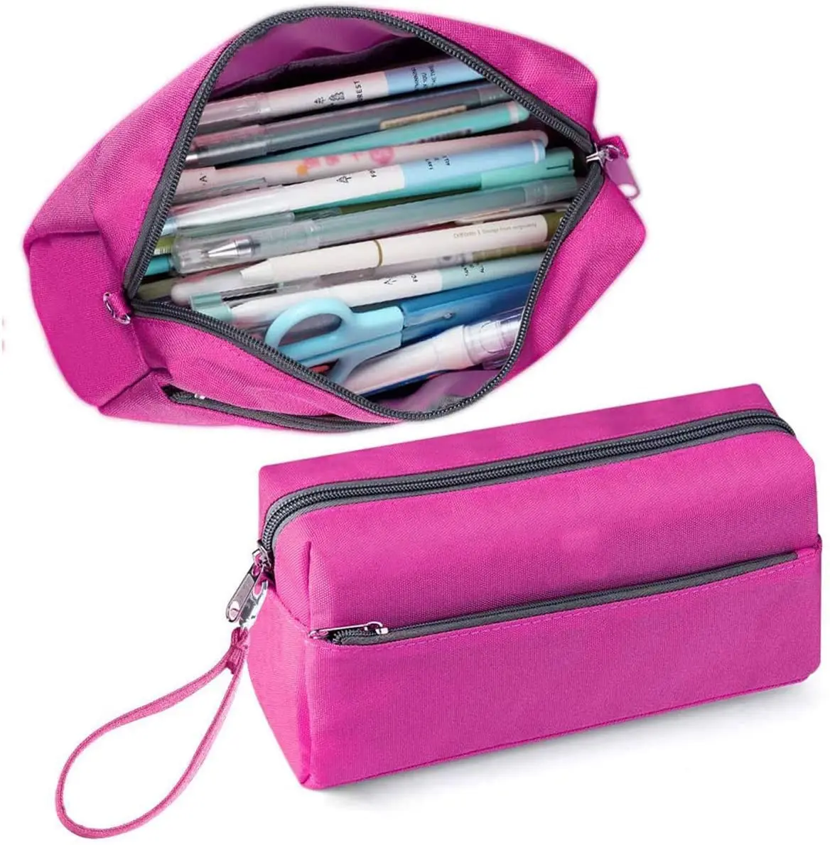 Custom Low MOQ Sacos De Lápis Escola Multi-bolso Lápis Casos De Grande Capacidade Saco De Lápis Bonito para Meninas