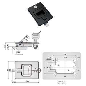 MS907 özelleştirilmiş çelik RV giriş kilidi alüminyum Camper giriş kapısı için açık kolu mandalı Camper kolu mandalı kapı kilitleri - Product Image 6