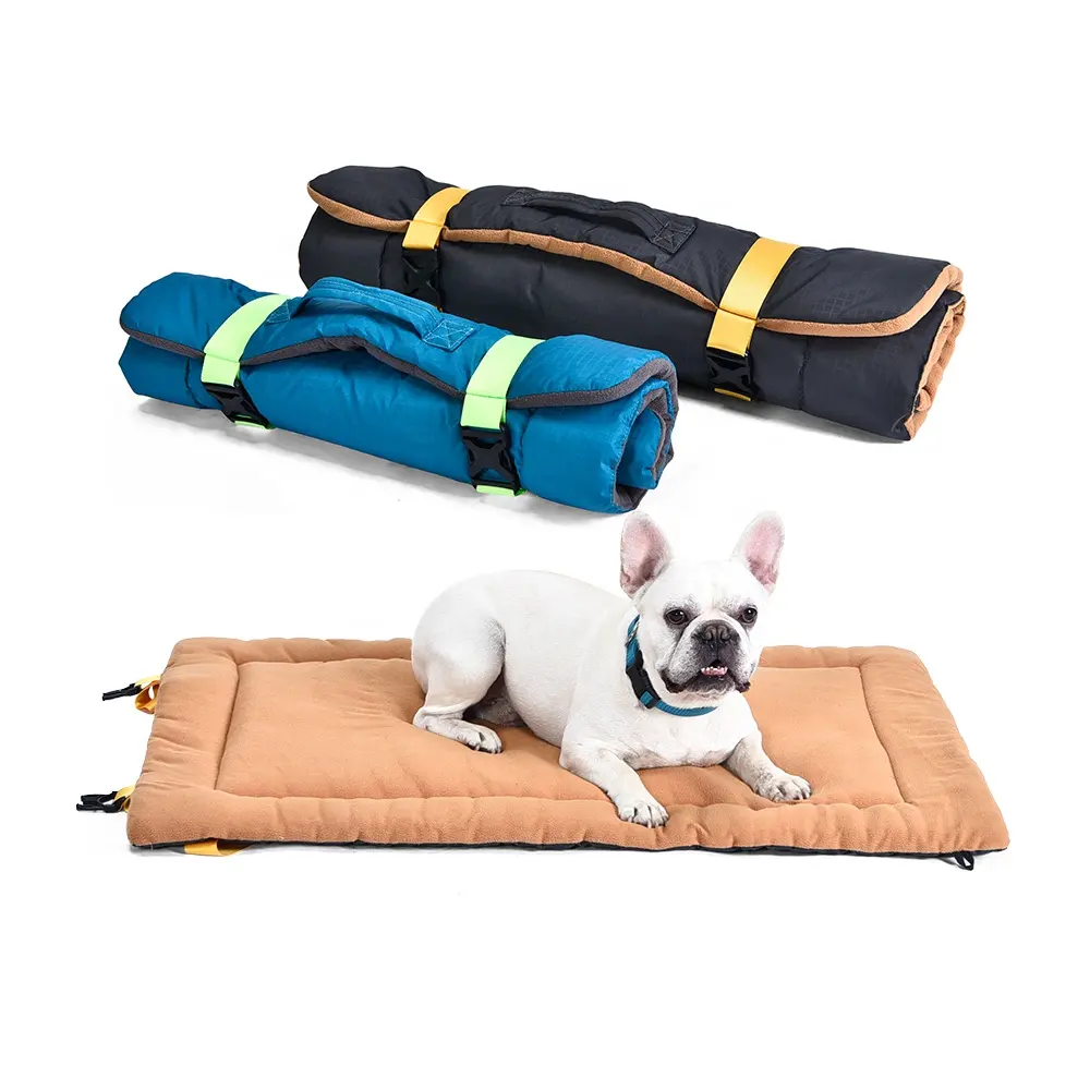 Lit d'extérieur pour animaux de compagnie Durable Lavable Imperméable Chaud Pliable Portable Pet Mat Camping Voyage Chien Lit