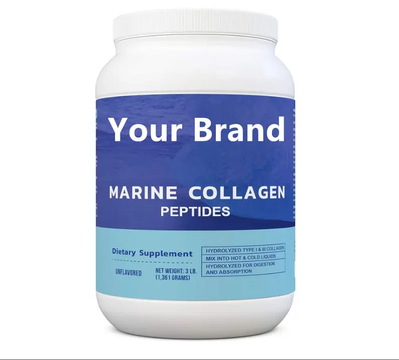 Source marine de poudre de peptide de protéine de collagène d'OEM pour des ongles de cheveux et la peau