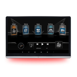14英寸发光二极管灯4k通用1080P 4g随机存取存储器64g只读存储器汽车头枕监视器视频显示器USB输入安卓12触摸屏 - Product Image 1