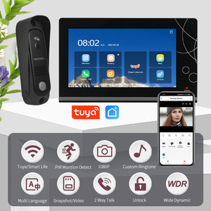 Sistema de videoportero de 1080P WiFi/teléfono de puerta con cable Smart TUYA APP Video timbre con cámara WDR PIR grabación de vídeo para Villa - Product Image 2