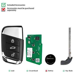 Autel Universal Smart <strong>Key</strong> AUTEL IKEYVW003AL 3 Buttons 315/433 MHz Universal Smart <strong>Key</strong> MNCF2161W for <strong>VW</strong> Keyless Go Smart <strong>Key</strong> - Product Image 2